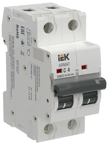 ARMAT Авт. выкл. без тепл. расц. M10N-MA 2P C 4А IEK