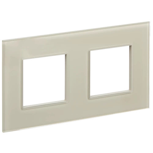 SKANDY Рамка 2-мест. SK-F22B стекло беж. IEK