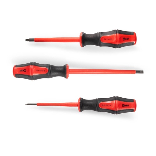 Отвертка диэлектрическая шлицевая 6.5х150 серия ПРОФИ (КВТ)