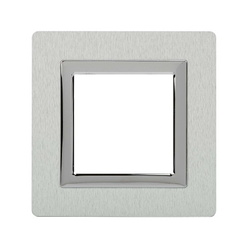 Рамка из алюминия, "Avanti", серая, 2 модуля