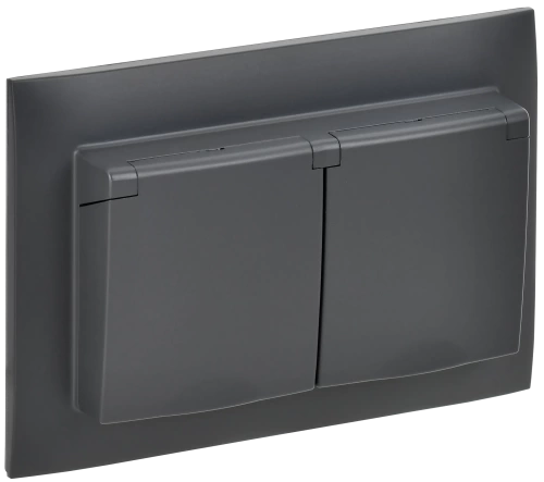 SKANDY Роз. 2-я с кр. 16А в сб IP44 SK-R12T титан IEK SKANDY Роз. 2-я с кр. 16А в сб IP44 SK-R12T титан IEK