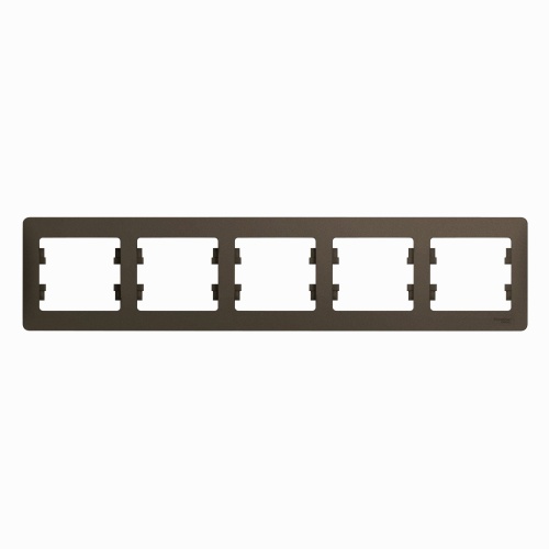 GLOSSA 5-постовая РАМКА, горизонтальная, ШОКОЛАД