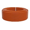 Труба ПНД гофрир. легкая, с зондом диам. 16мм, цвет оранжевый (1шт = 100м) Экопласт