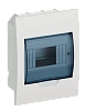 Бокс встраиваемый IP40 ЩРВ-П-6 мод. 1ряд пластиковый с прозр. крышкой с шинами