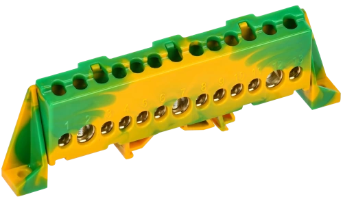 TEKFOR Шина PE "земля" в комб. изол. "Стойка" 8х12-13-ЖЗ IEK