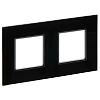 SKANDY Рамка 2-мест. SK-F22Bl стекло черн. IEK