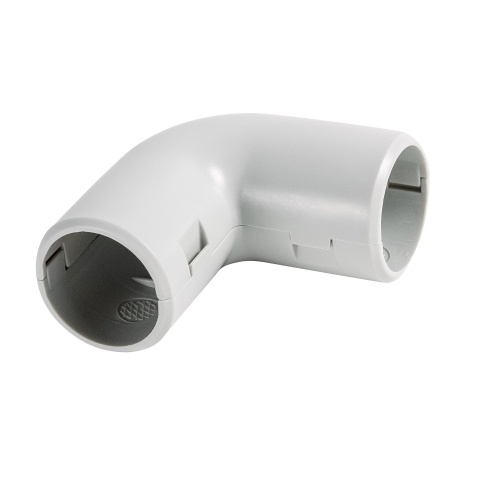 CI20G Угол 90 гр.(2част.) для труб D20мм, цвет серый (1уп = 25шт) Экопласт