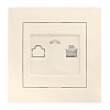 Валенсия розетка телефонная RJ-11 1-местная кремовая EKF PROxima