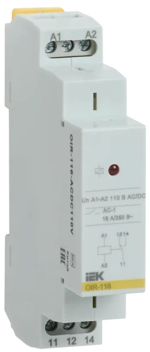 Промежут. реле.OIR 1 конт (16А). 110 В AC/DC IEK