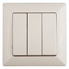 4-106-02  Intro Выключатель тройной, 10А-250В, СУ, Solo, сл.кость