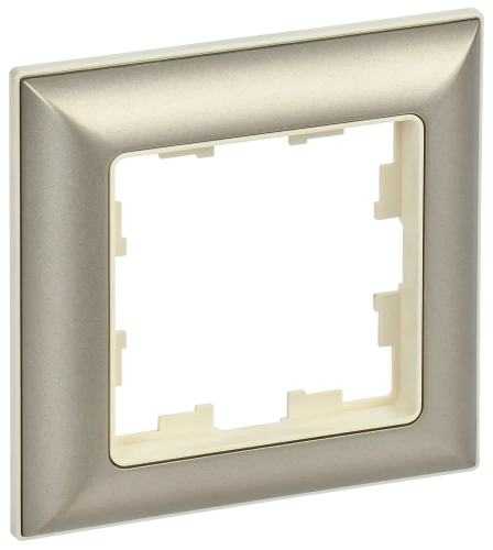 BRITE Рамка 1-мест. РУ-1-Бр беж./шамп. IEK