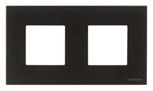 Рамка 2-постовая, серия Zenit, стекло чёрное  N2272 CN (N2272 CN)
