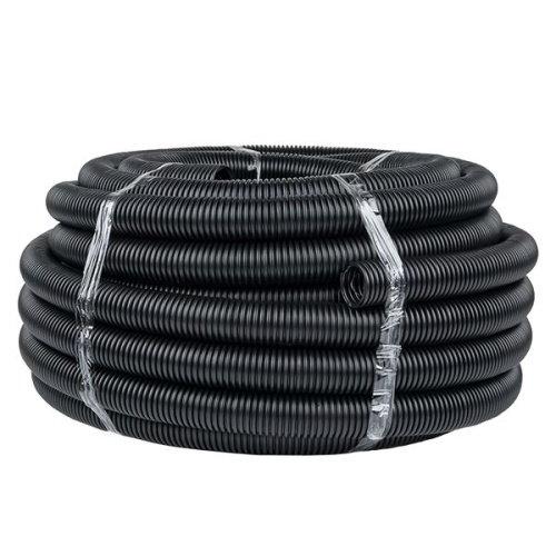 Труба гофр. ПНД с протяжкой d63 мм (15 м) черная EKF-Plast