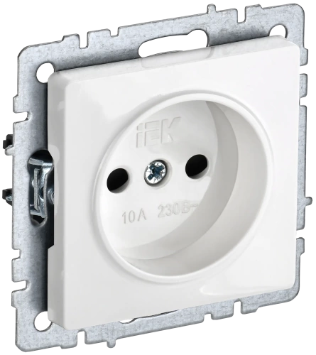 BRITE Роз. без з/к с з/ш 10А РСш10-2-БрБ бел. IEK BRITE Роз. без з/к с з/ш 10А РСш10-2-БрБ бел. IEK
