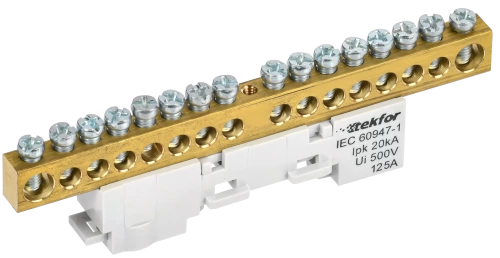 TEKFOR Шина L "фаза" неизол. на унив. держ. 8х12-16-Ср IEK