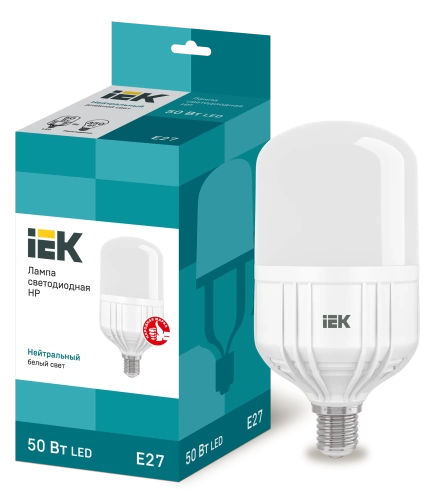 Лампа светодиодная HP 50Вт 230В 4000К E27 IEK