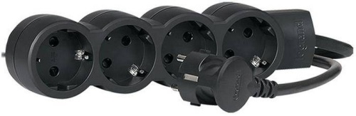 Удлинитель 4X2К+З 3м черный Удлинитель 4X2К+З 3м черный