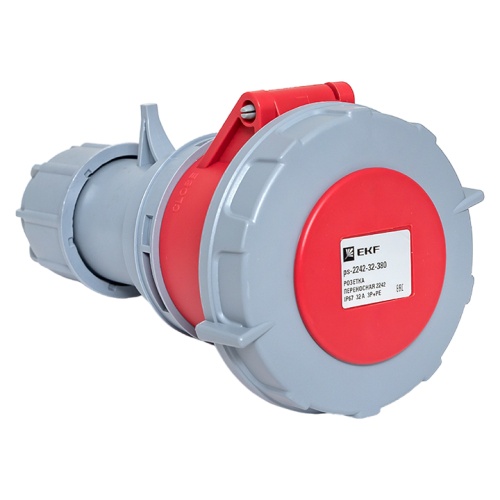 Розетка переносная 2242 3Р+РЕ 32А 380В IP67 EKF PROxima Розетка переносная 2242 3Р+РЕ 32А 380В IP67 EKF PROxima