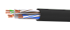 Кабель витая пара кат. 6 неэкранированный U/UTP, 4 пары, нг(А)-HF, для внешней/внутренней прокладки, чёрный, катушка 305 м