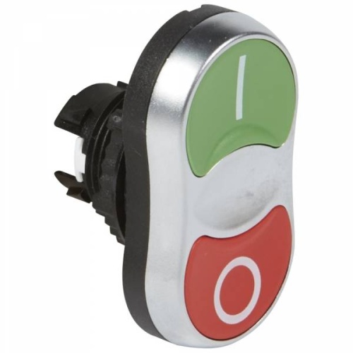 Головка с двойными кнопками - Osmoz - без подсв. - потайной/выступающий толкатель (O-I) - IP 65 - красный/зеленый