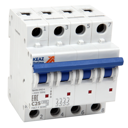 Выключатель автоматический модульный OptiDin BM63-4NB16-УХЛ3 (Новый)