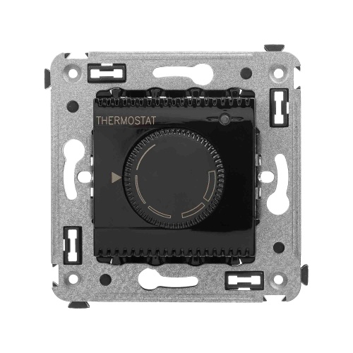 Термостат для теплых полов в стену, "Avanti", "Черный квадрат"