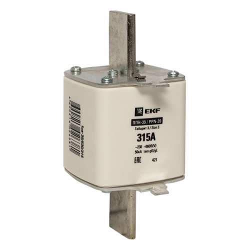 Плавкая вставка ППН-39 630/315А габарит 3 EKF