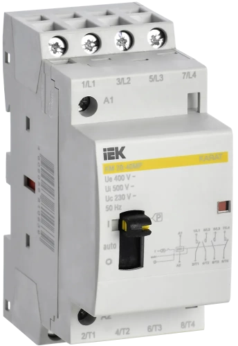 Контактор модульный с ручным упр. КМ20-40МР AC KARAT IEK Контактор модульный с ручным упр. КМ20-40МР AC KARAT IEK