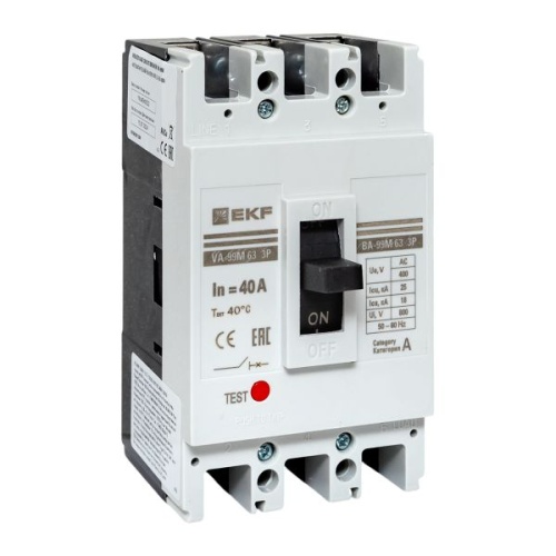Выключатель автоматический ВА-99М 63/40А 3P 25кА EKF