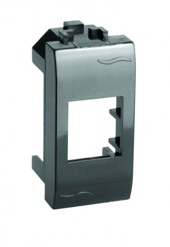 Адаптер для информационных разъемов Keystone, черный, 1мод. (упак. 10 шт)