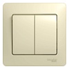 GLOSSA 2-клавишный ВЫКЛЮЧАТЕЛЬ, сх.5, 10АХ, в сборе, БЕЖЕВЫЙ
