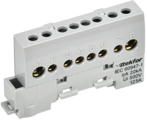 TEKFOR Шина L "фаза" изол. на унив. держ. 8х12-8-Ср IEK