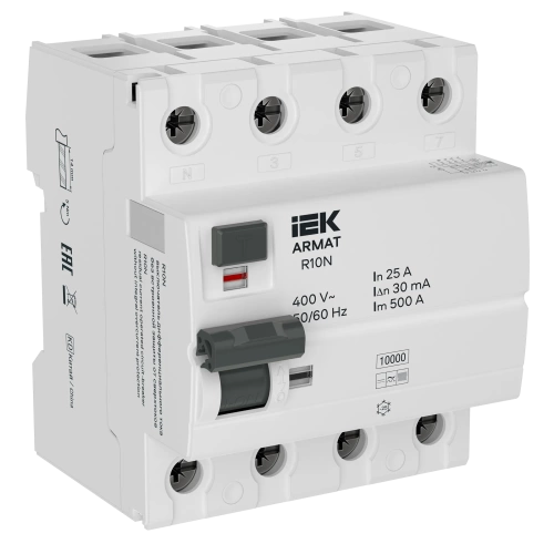 ARMAT ВДТ R10N 4P 25А 30мА тип B IEK ARMAT ВДТ R10N 4P 25А 30мА тип B IEK