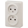 11-2202-02 Эл/ус ЭРА Розетка 2х2P, 16A-250В, IP20, ОУ, Эра Эксперт, сл.кость