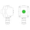 Взрывонепроницаемый пост управления из алюминия LCSD-01-B-MB-P1G(11)x1-PBMB-KAEPM2MHK-20