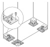 Элемент крепления цоколя к полу, 4 шт.