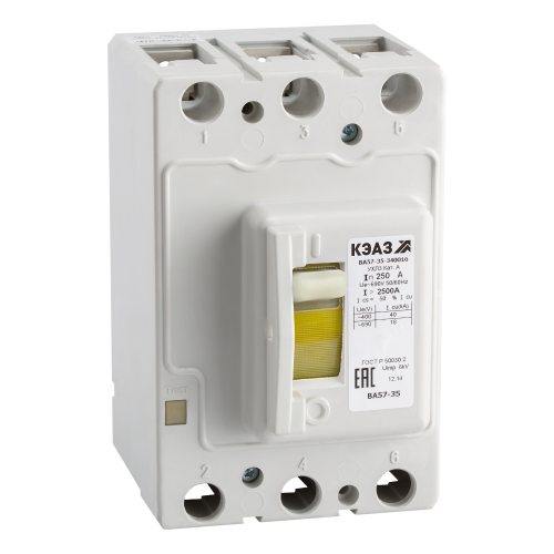 Выключатель автоматический ВА57-35-340016-80А-630-690AC-УХЛ3-КЭАЗ Выключатель автоматический ВА57-35-340016-80А-630-690AC-УХЛ3-КЭАЗ