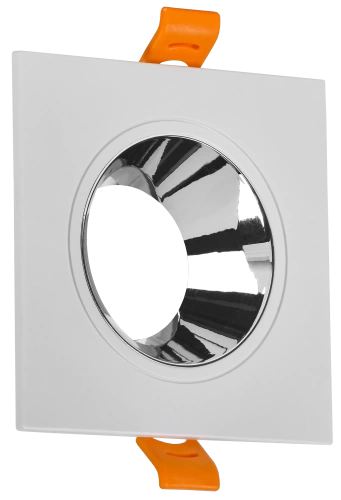 Светильник 4107 встр. поворотн. GU10 белый/хром пласт. IEK