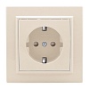 Розетка 1-мест. СП с/з 16А бежевый с защ. штор. Минск EKF