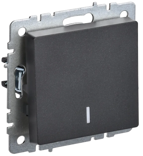 BRITE Выключ. 1-кл. с инд. 10А ВС10-1-1-БрЧ черн. IEK