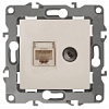12-3110-02 Эл/ус ЭРА Розетка комбинированная RJ45+TV, IP20, Эра12, слоновая кость