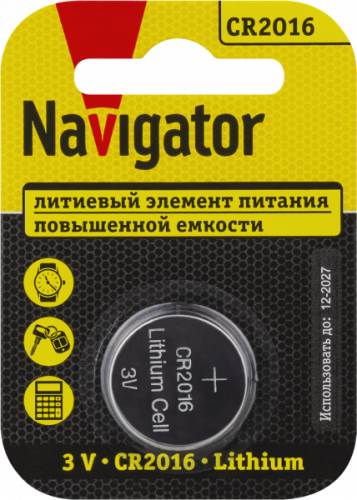 Элемент питания Navigator 93 821 NBT-CR2016-BP1