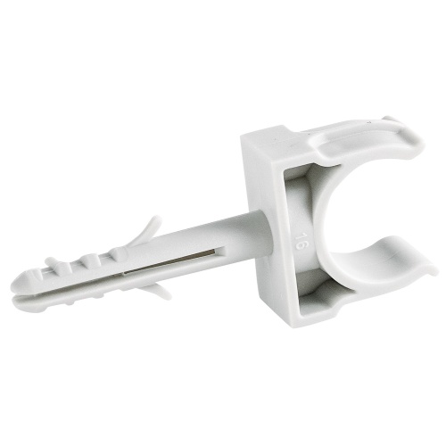 СT16 Держатель с дюбелем без шурупа D16мм (1уп = 10шт) Экопласт