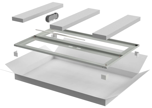 ITK Дверь перфор. двустворч. для шкафа LINEA N 24U 800мм сер
