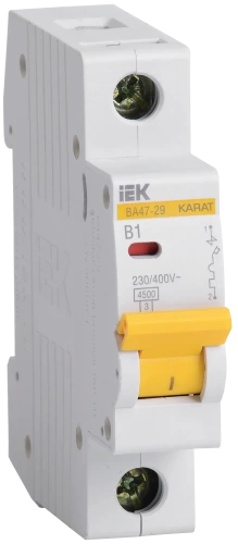 Авт. выкл.ВА47-29 1Р  1А 4,5кА х-ка В  (упак. 12шт.х10) ИЭК