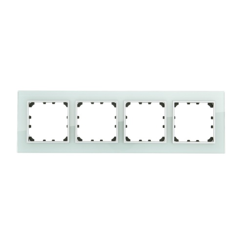 Рамка 4-постовая из натурального светлого стекла LK60