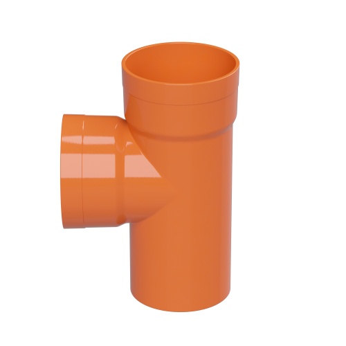 Тройник для двустенных труб,90°, полипропилен, д.110 мм