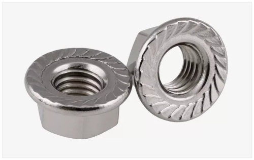 Гайка с насечкой оцинкованная, препятствующая откручиванию М12 (DIN 6923) (100 шт/уп) Гайка с насечкой оцинкованная, препятствующая откручиванию М12 (DIN 6923) (100 шт/уп)