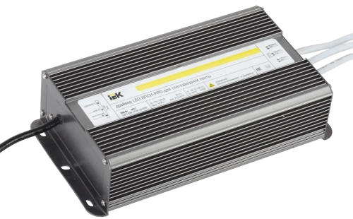 Драйвер LED ИПСН-PRO 200Вт 12 В блок- шнуры IP67 (кр. 1шт.) ИЭК