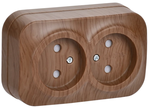 РСш22-2-ХД Розет. 2-ая без з/к с з/ш о/у 10А GLORY дуб IEK РСш22-2-ХД Розет. 2-ая без з/к с з/ш о/у 10А GLORY дуб IEK